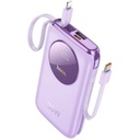 HOCO Q19 Lucky 30W fully compatible power bank with digital display and cable(10000mAh) Purple