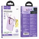 HOCO Q19 Lucky 30W fully compatible power bank with digital display and cable(10000mAh) Purple