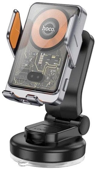 HOCO HW8 Transparent Discovery Edition wireless fast charging car holder(center console)
