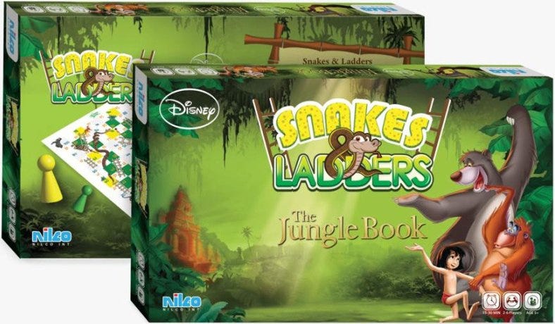 DISNEY SNAKES AND LADDERS THE JUNGLE BOOK