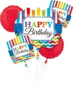 P75 White School Colors Pride Balloon Bouquet