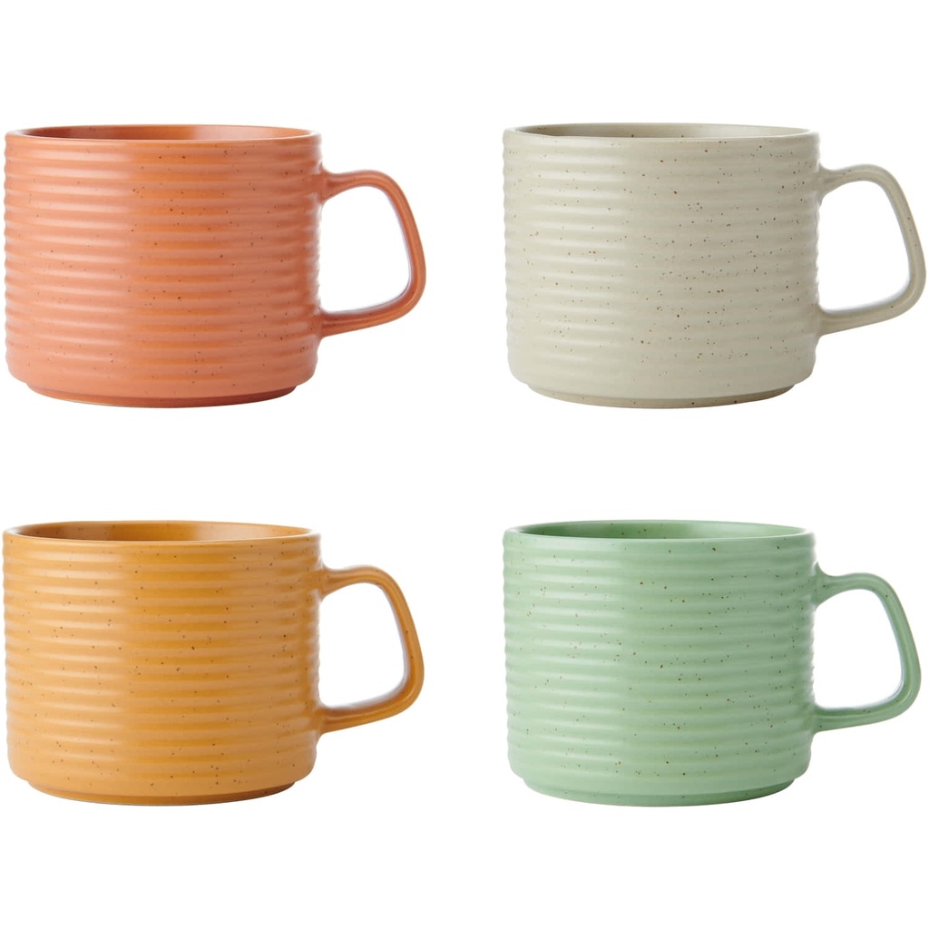 ID STACKING MUG SET OF 4 TEXTURED