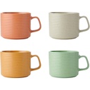 ID STACKING MUG SET OF 4 TEXTURED