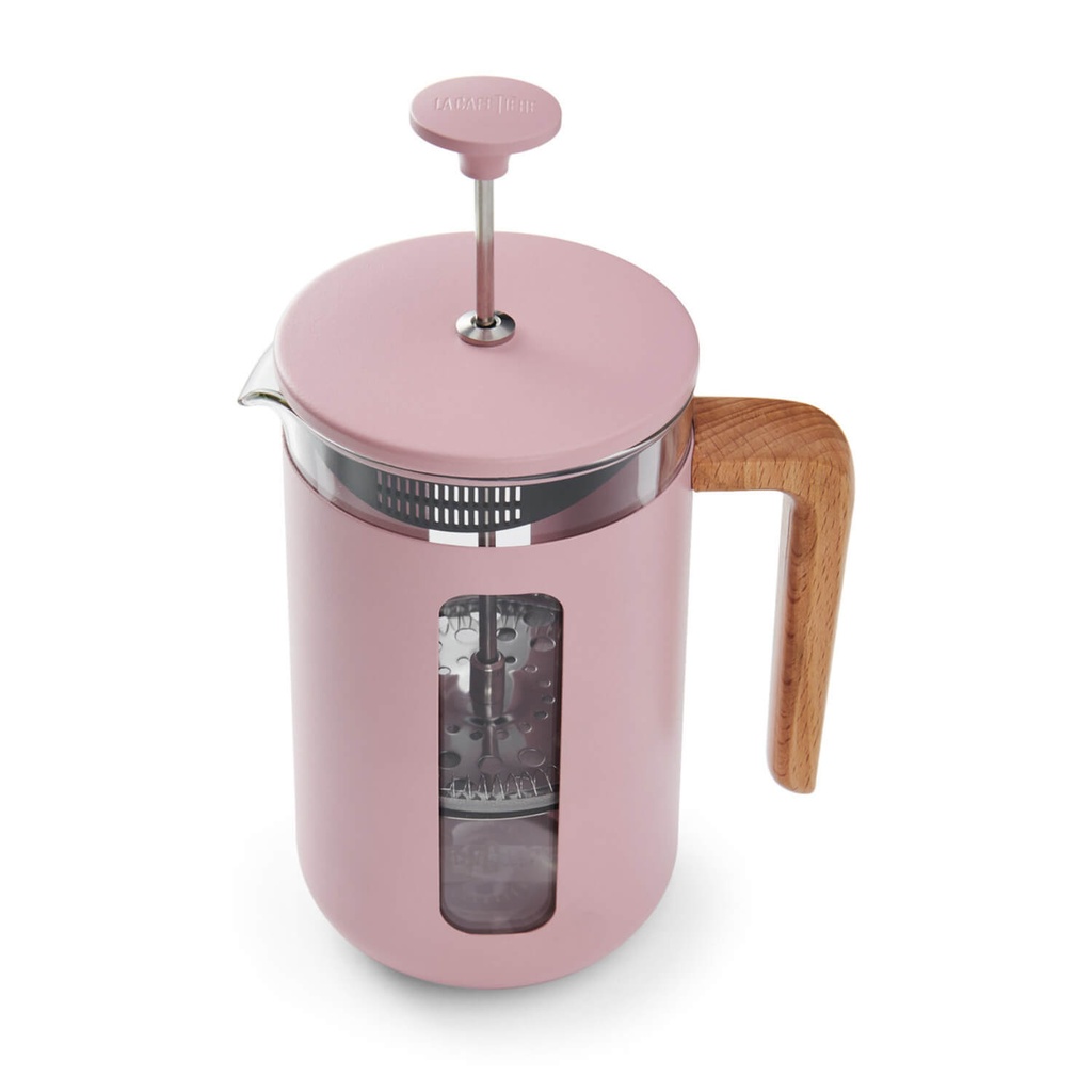 LC PISA CAFETIERE 8 CUP PINK WOOD HANDLE
