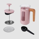 LC PISA CAFETIERE 8 CUP PINK WOOD HANDLE