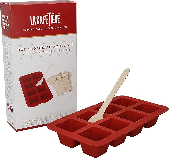 LC SILICONE CHOC MOULD W 24PC SPOONS