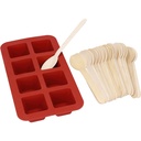 LC SILICONE CHOC MOULD W 24PC SPOONS