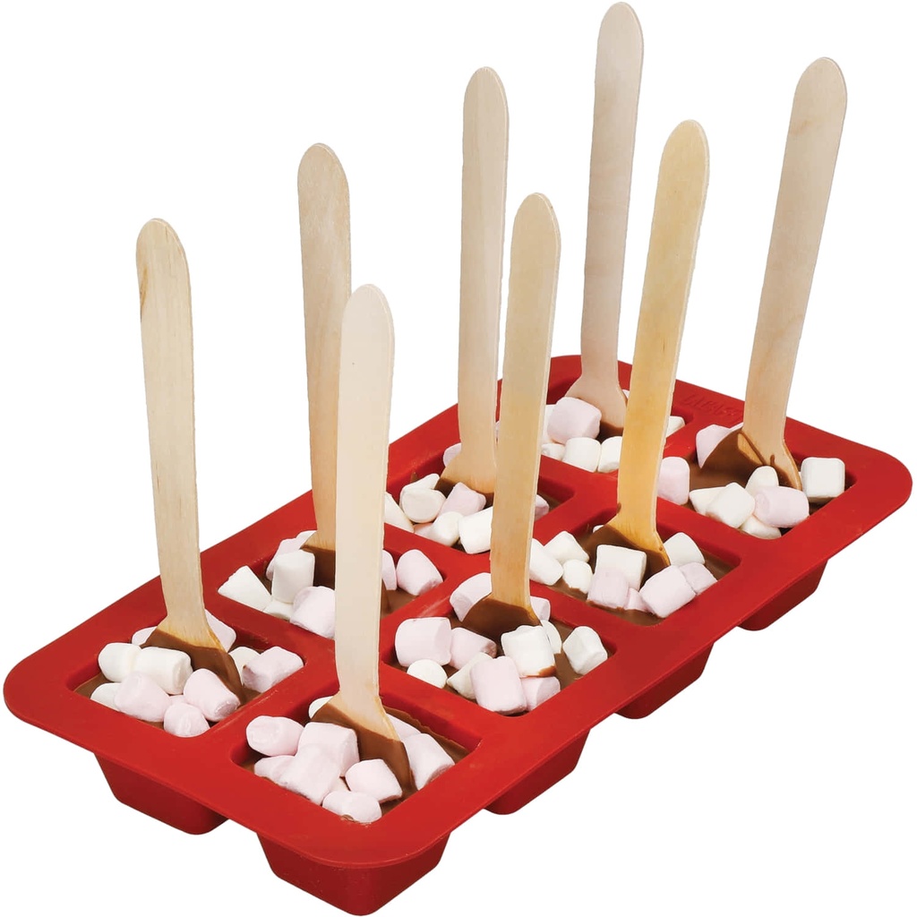 LC SILICONE CHOC MOULD W 24PC SPOONS