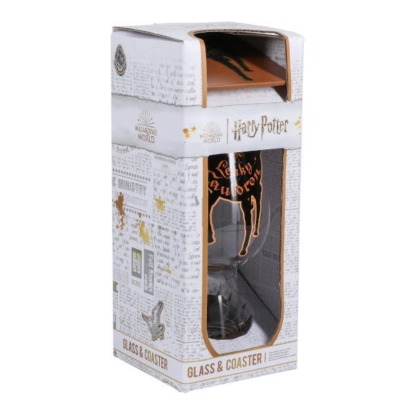 HARRY POTTER - LEAKY CAULDRON (GLASS AND COASTER SET)