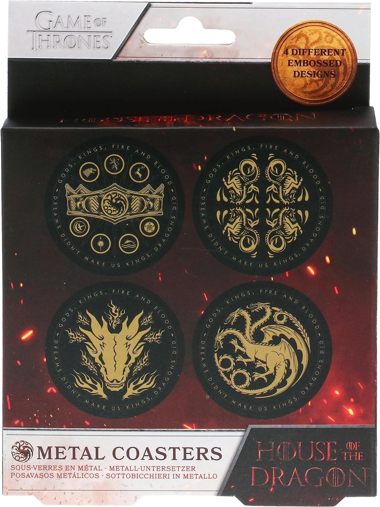 HOUSE OF THE DRAGON - (METAL COASTERS)