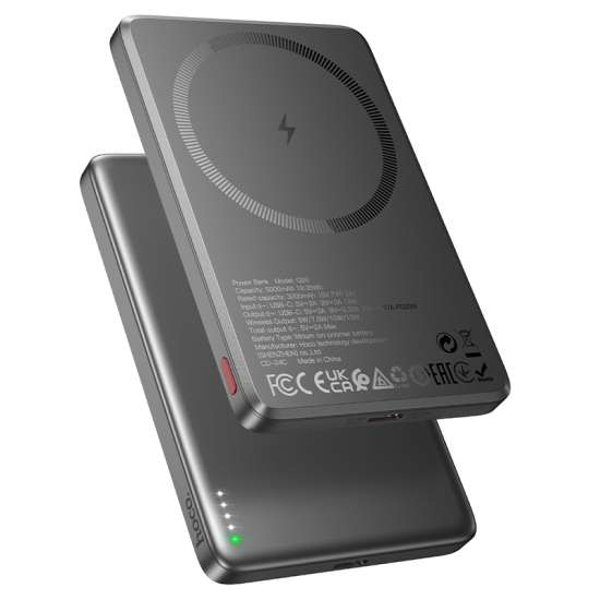 HOCO Q26 Joy PD20W magnetic fast charging power bank(5000mAh) metal gray