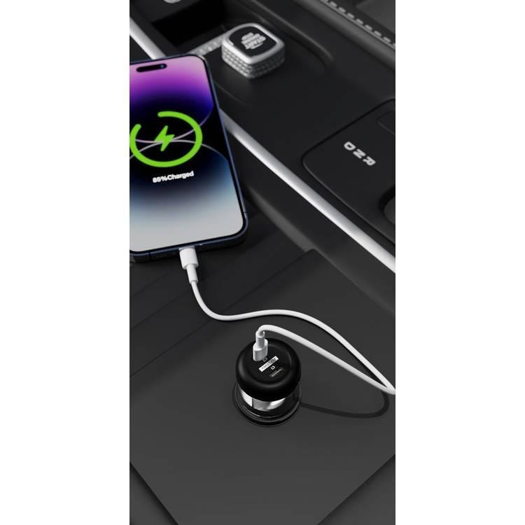 Powerology Ultra-Quick Crystalline Series Car Charger Transparent