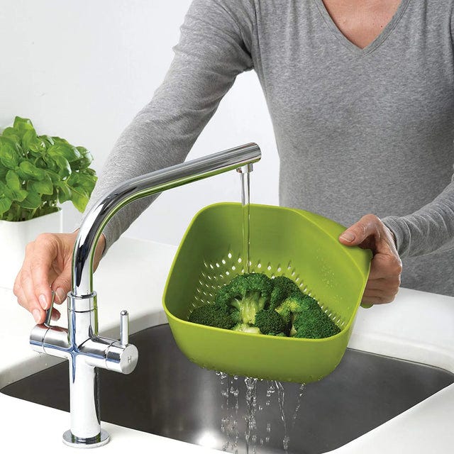 Square Colander Medium Green 21cm