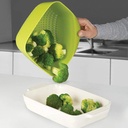 Square Colander Medium Green 21cm