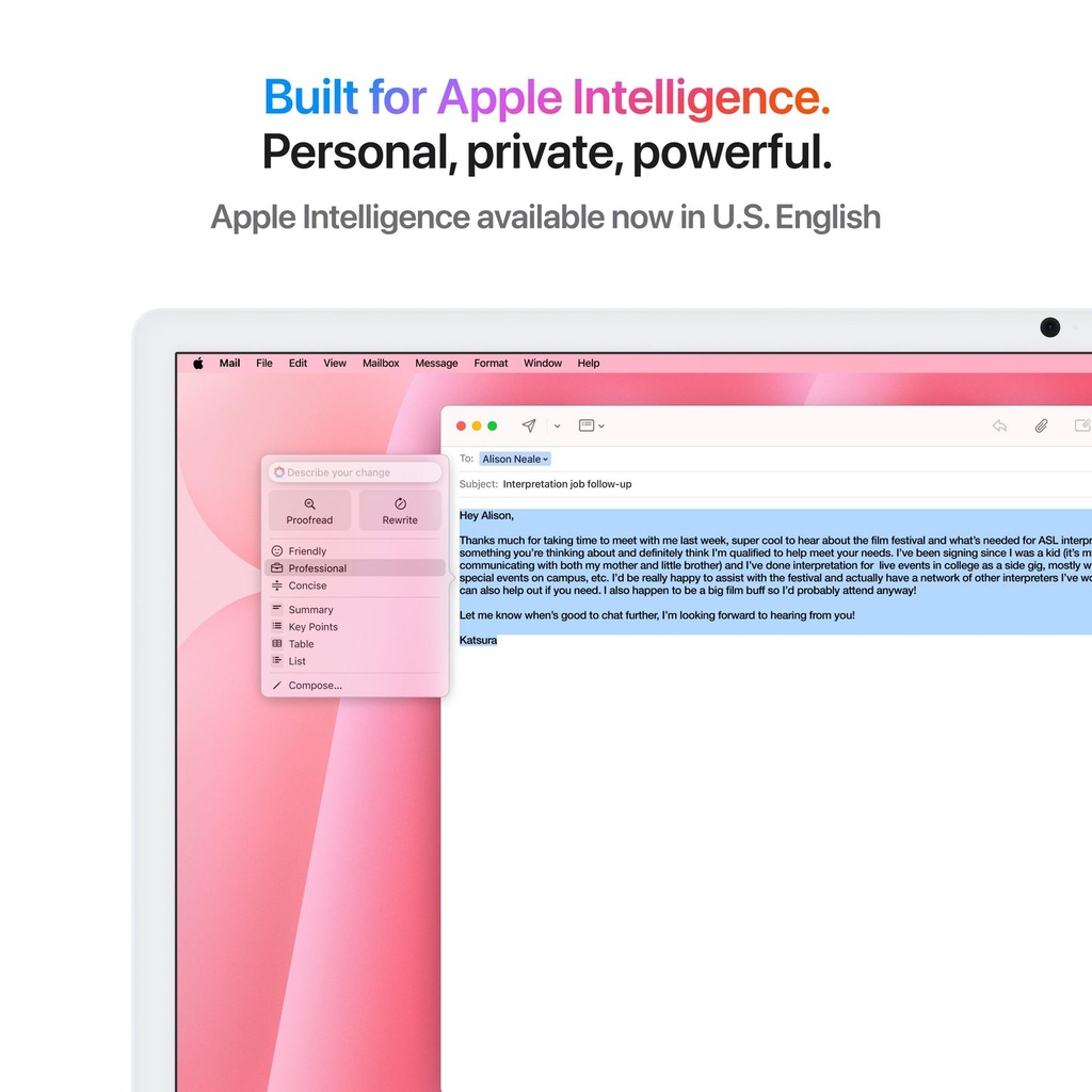 Apple 24-inch iMac with Retina 4.5K M4 chip with 10 core CPU and 10 core GPU, 16GB, 512GB SSD Pink