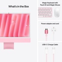 Apple 24-inch iMac with Retina 4.5K M4 chip with 10 core CPU and 10 core GPU, 16GB, 512GB SSD Pink