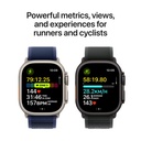 Apple Watch Ultra 2 GPS + Cellular 49mm Black Titanium Case with Dark Green Alpine Loop - Medium