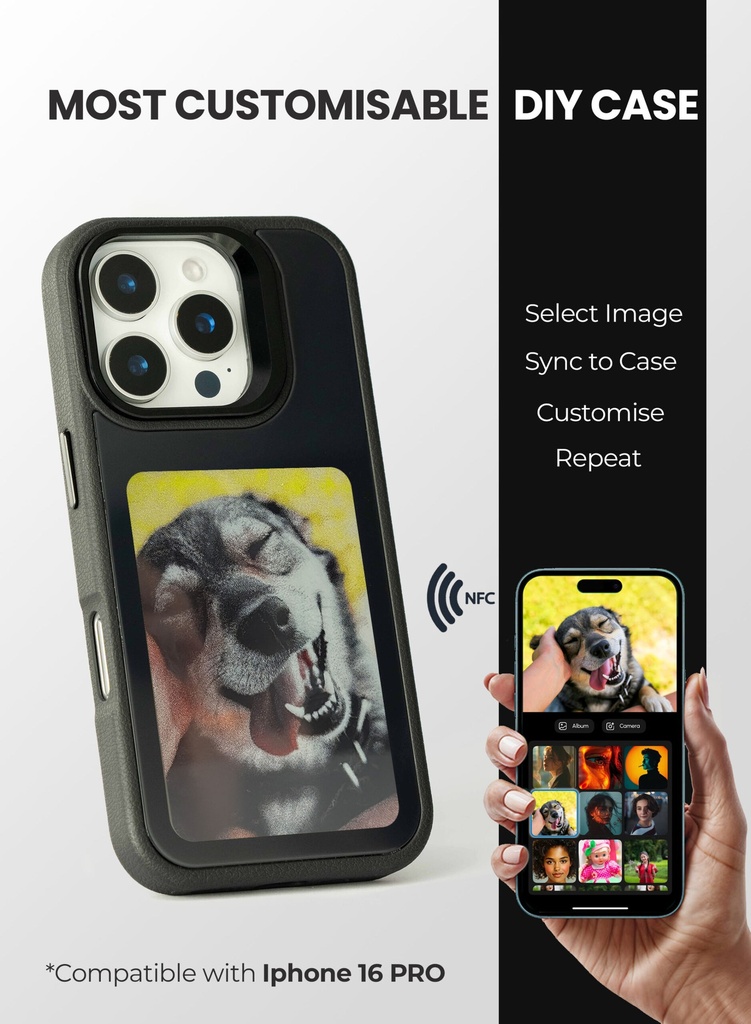 Ai Vista E-Ink Cover iPhone 16 Pro - Black