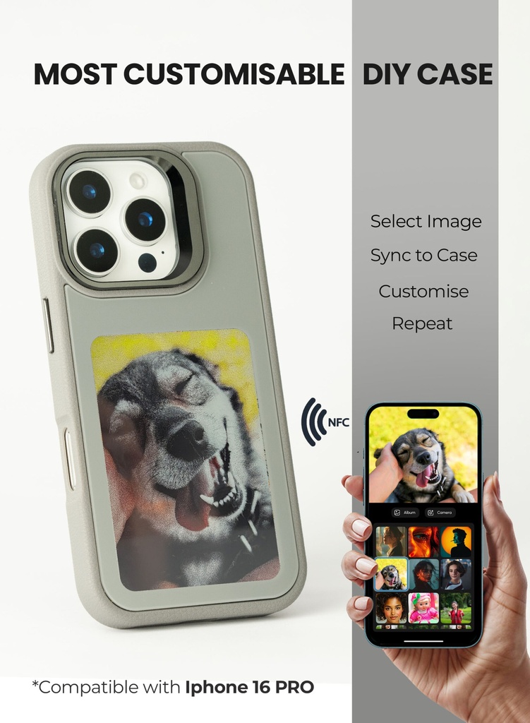 Ai Vista E-Ink Cover iPhone 16 Pro - Grey