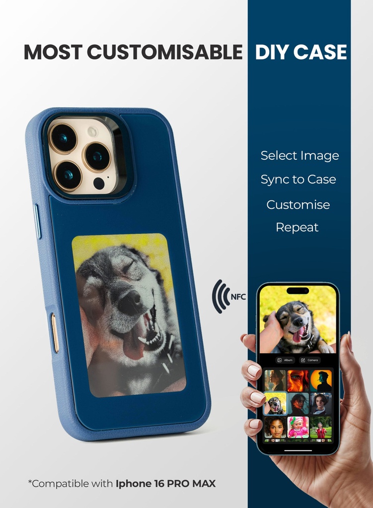 Ai Vista E-Ink Cover iPhone 16 Pro Max - Blue