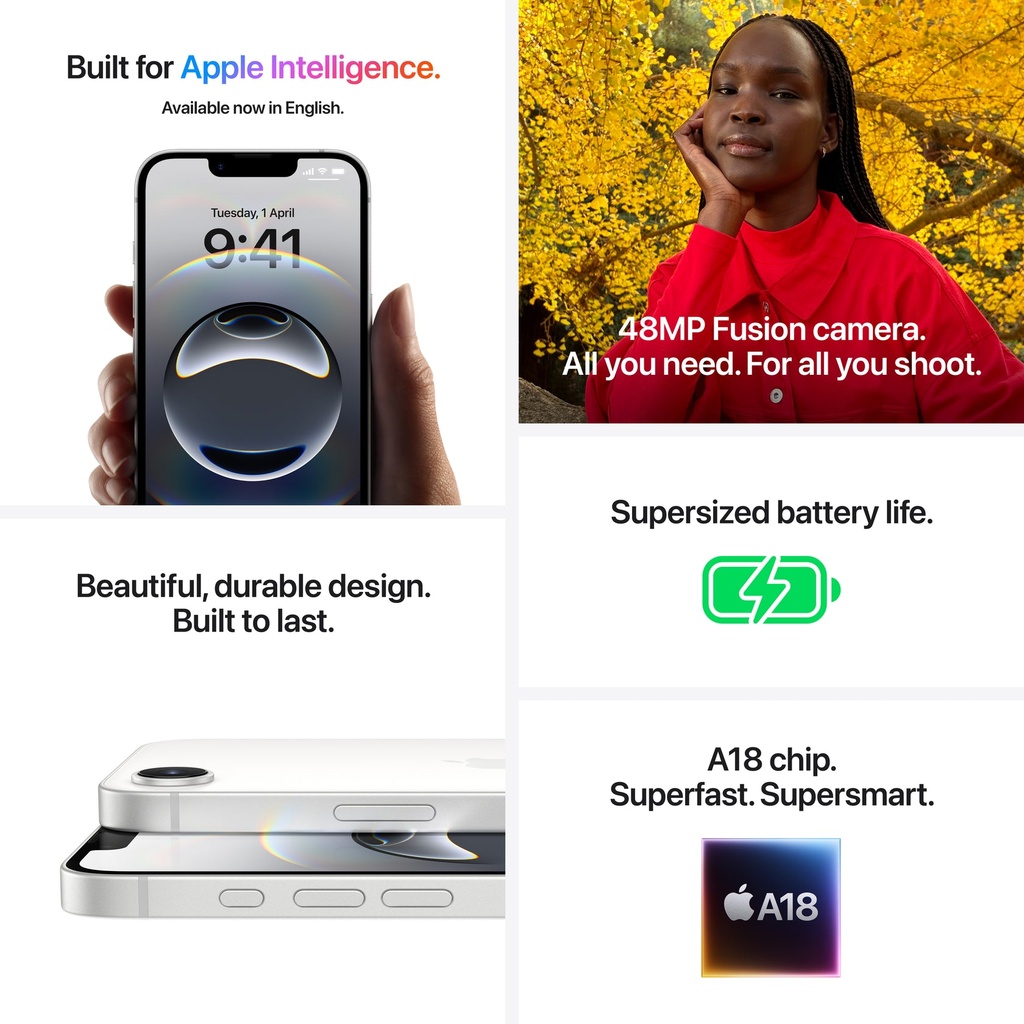 Apple iPhone 16e 128GB White 