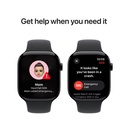  Apple Watch Series 10 GPS 46mm Jet Black Aluminium Case with Black Sport Band - M/L