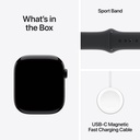  Apple Watch Series 10 GPS 46mm Jet Black Aluminium Case with Black Sport Band - M/L