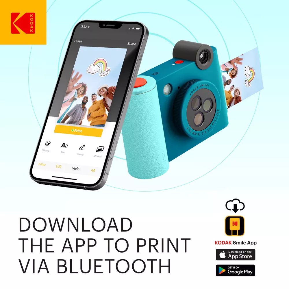 Kodak Smile + Instant Print D/ Camera-Blue