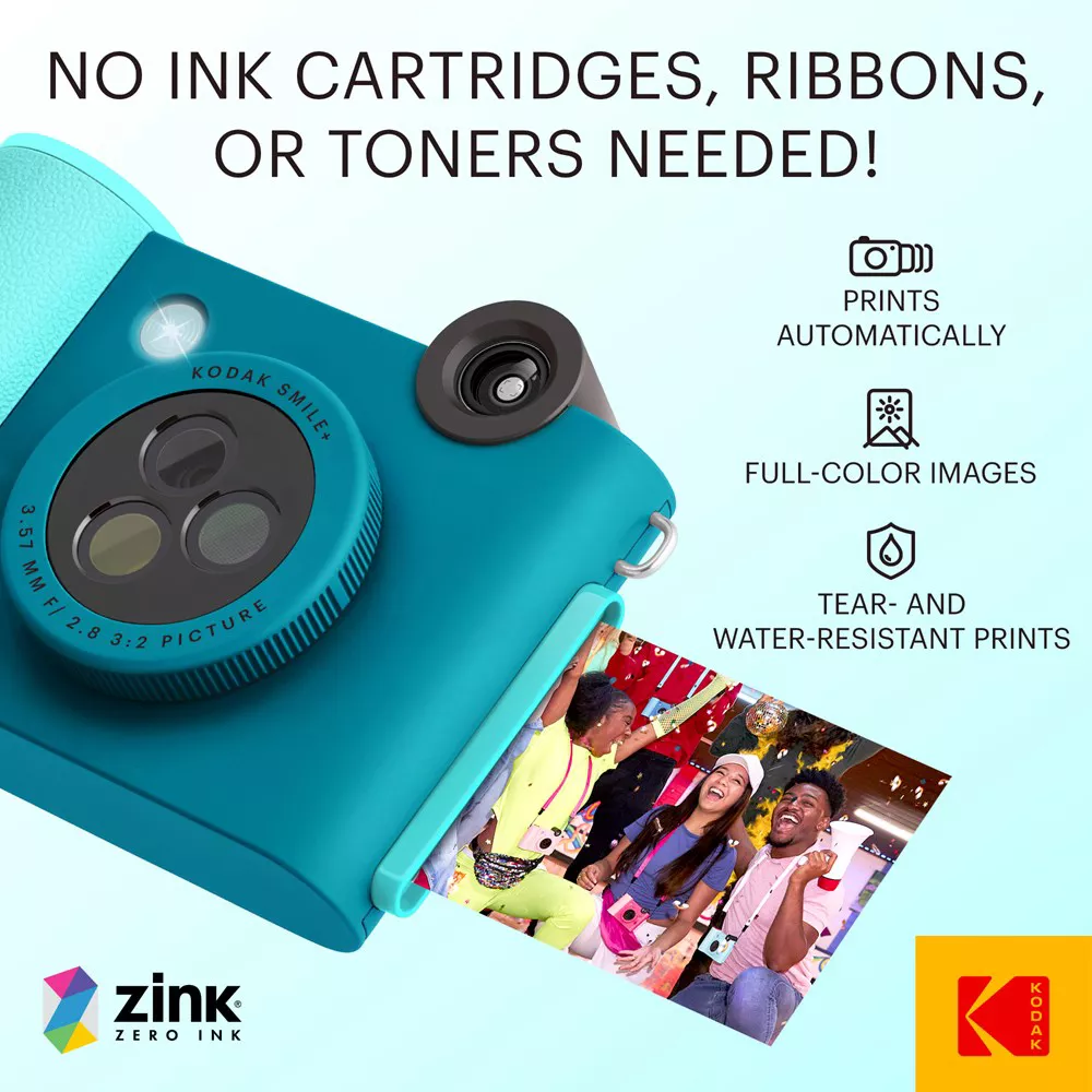 Kodak Smile + Instant Print D/ Camera-Blue