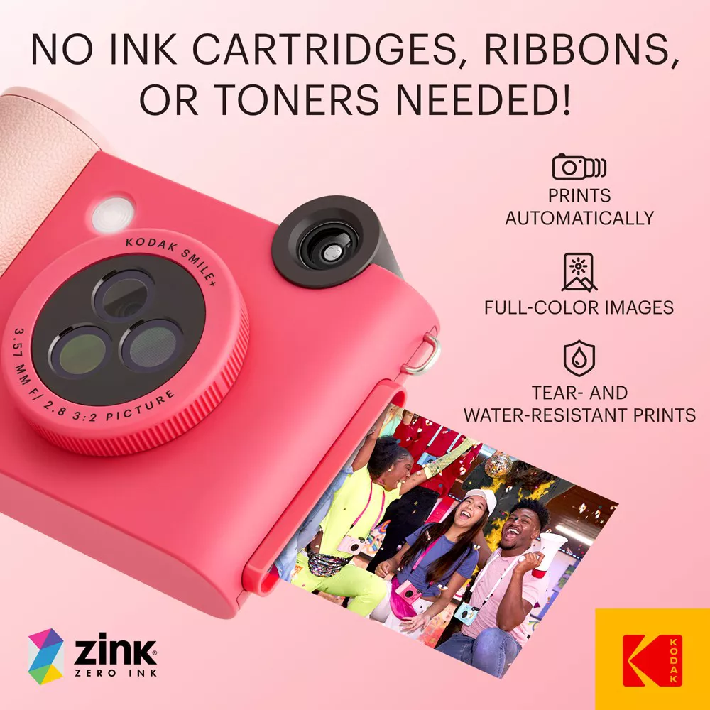 Kodak Smile + Instant Print D/ Camera-Fuchsia