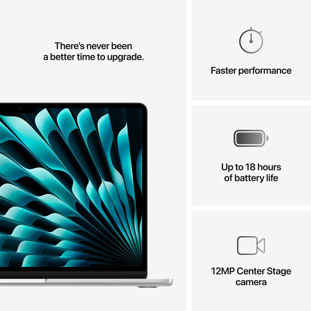Apple MacBook Air 13-inch M4 chip with 10-core GPU , 24GB, 512GB SSD - Silver 