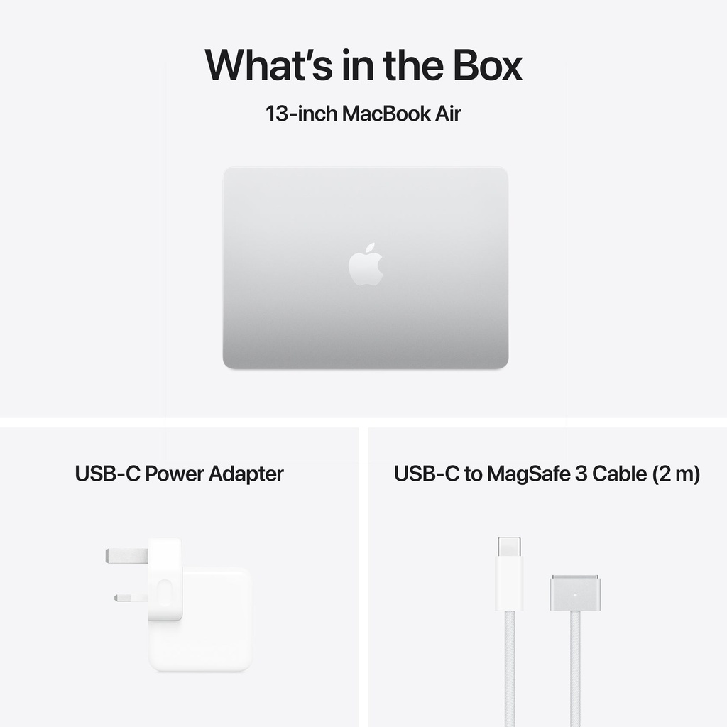 Apple MacBook Air 13-inch M4 chip with 10-core GPU , 24GB, 512GB SSD - Silver 
