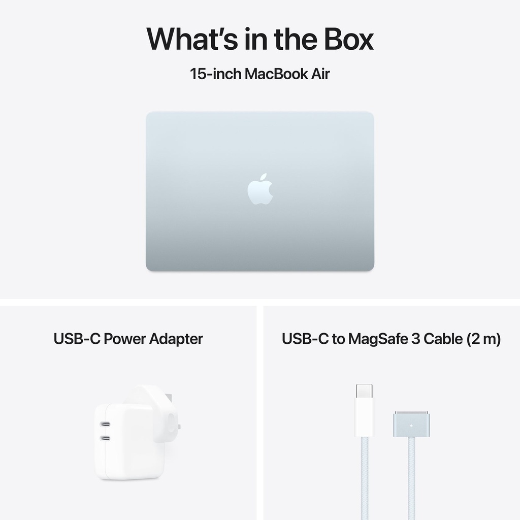 Apple MacBook Air 15-inch M4 chip with 10-core GPU , 16GB, 256GB SSD - Sky Blue 
