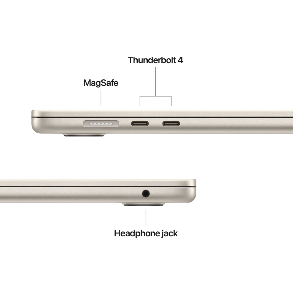 Apple MacBook Air 15-inch M4 chip with 10-core GPU , 16GB, 256GB SSD - Starlight 