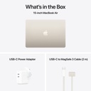 Apple MacBook Air 15-inch M4 chip with 10-core GPU , 16GB, 256GB SSD - Starlight 