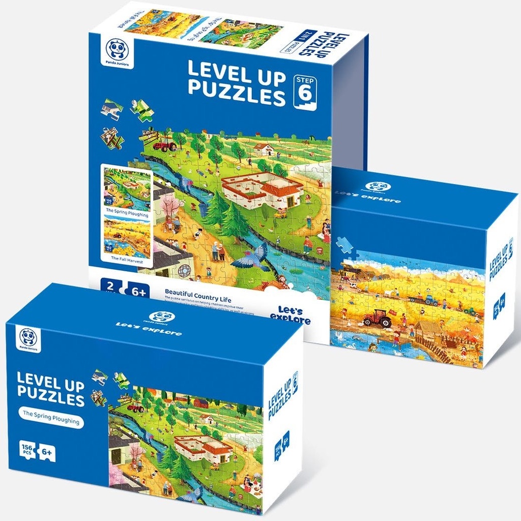Panda Juniors 6-1 Level Up Puzzles Beautiful Country Life