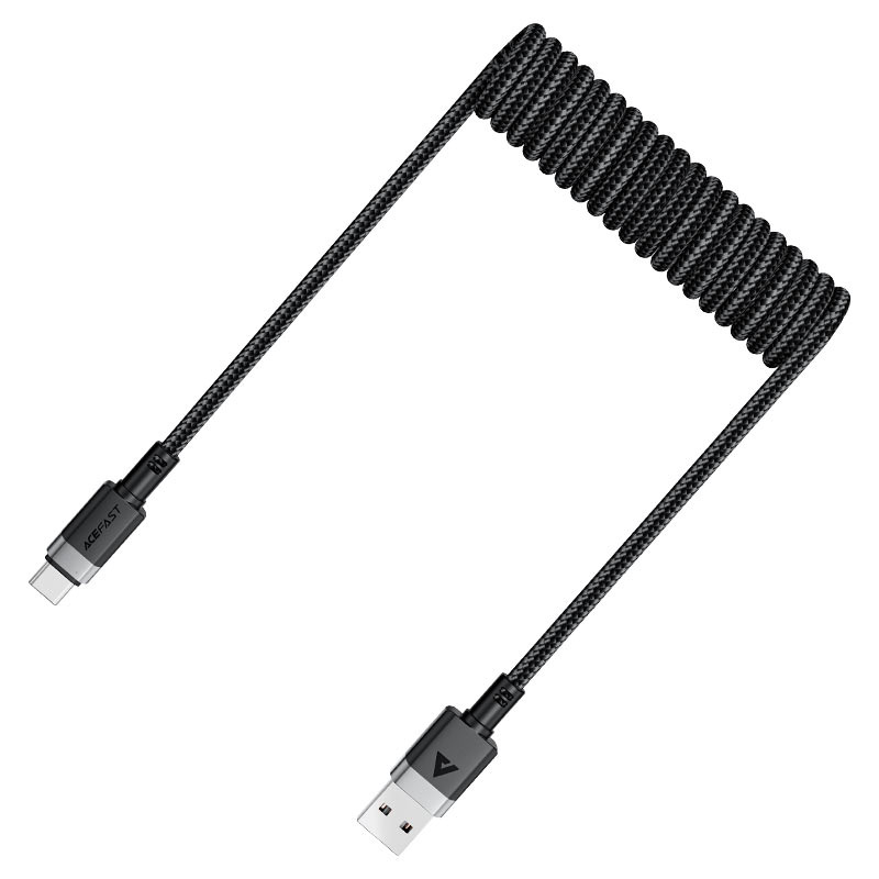 Acefast C14-04 USB-A to USB-C spring charging data cable