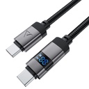 Acefast C15-03 USB-C to USB-C zinc alloy digital display braided charging data cable