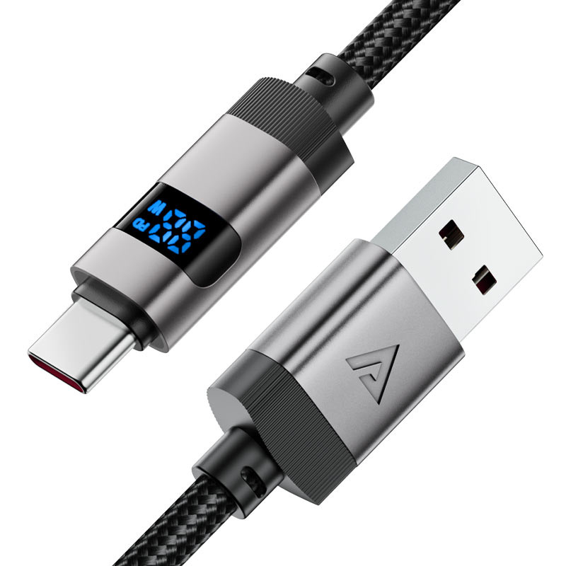 Acefast C15-04 USB-A to USB-C zinc alloy digital display braided charging data cable