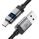 Acefast C15-04 USB-A to USB-C zinc alloy digital display braided charging data cable