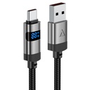 Acefast C15-04 USB-A to USB-C zinc alloy digital display braided charging data cable