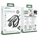 Acefast C6-11 USB-C 3-in-1 100W intelligent balance charging data cable