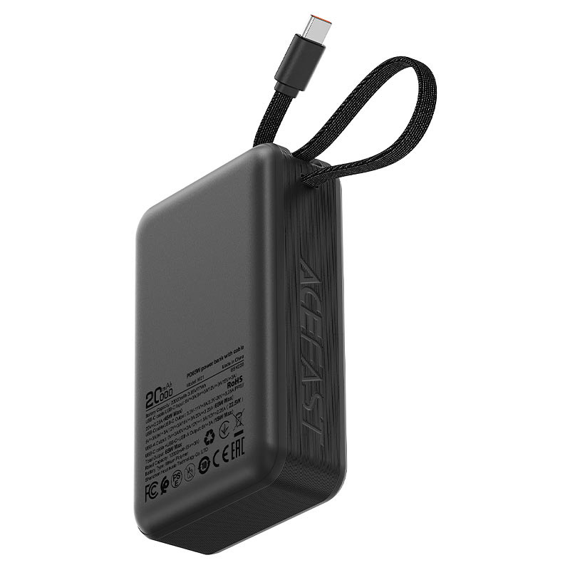 Acefast M21-20000 PD65W power bank with cable