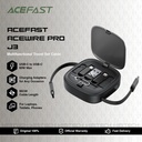 Acefast J3 multifunctional travel set with retractable charging data cable, Black