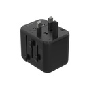 Porodo Dual USB-A Universal Travel Adapter 2.4A ,Black