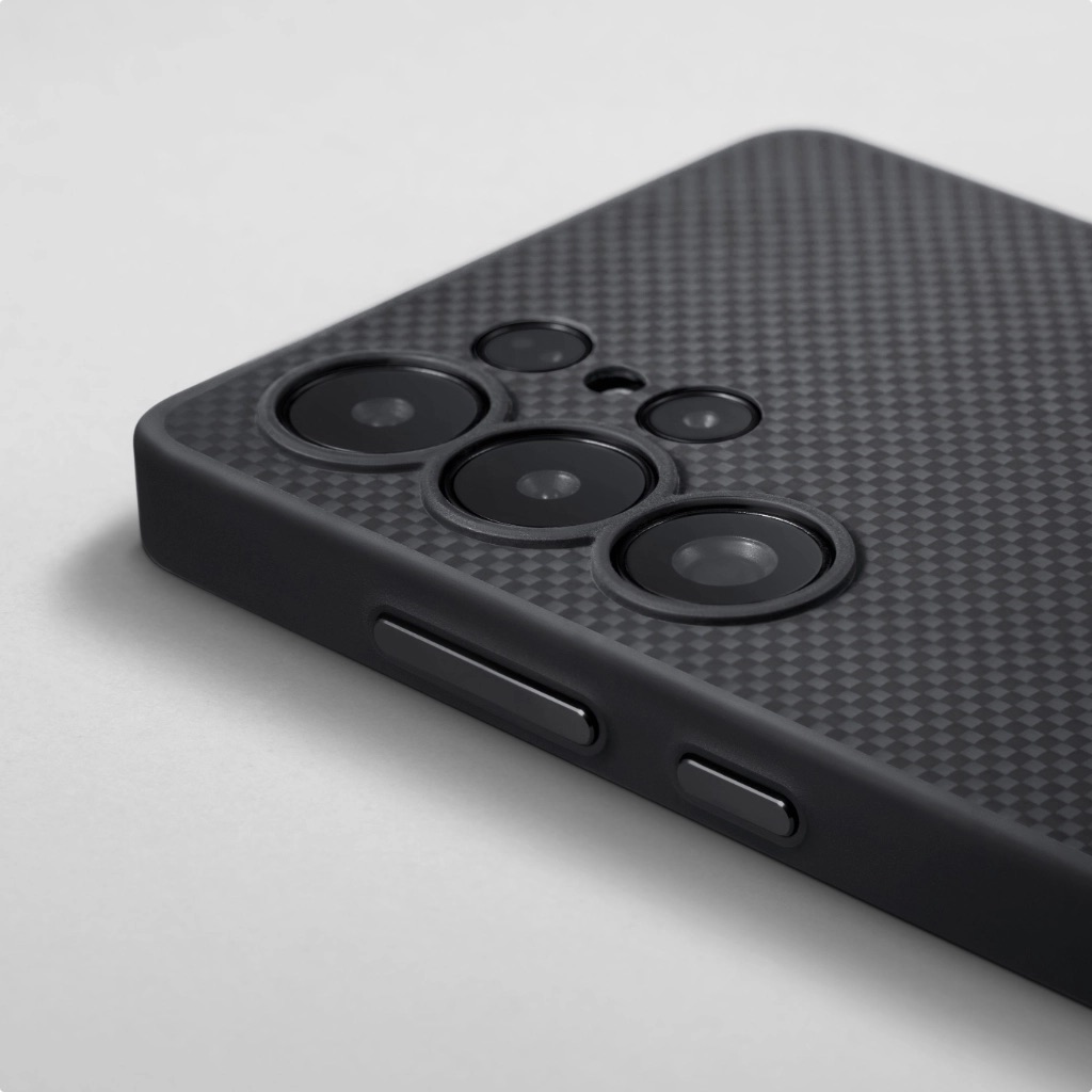 PITAKA PIN BUTTON CASE FOR  GALAXY S25 ULTRA  BLACK/GREY PLAIN