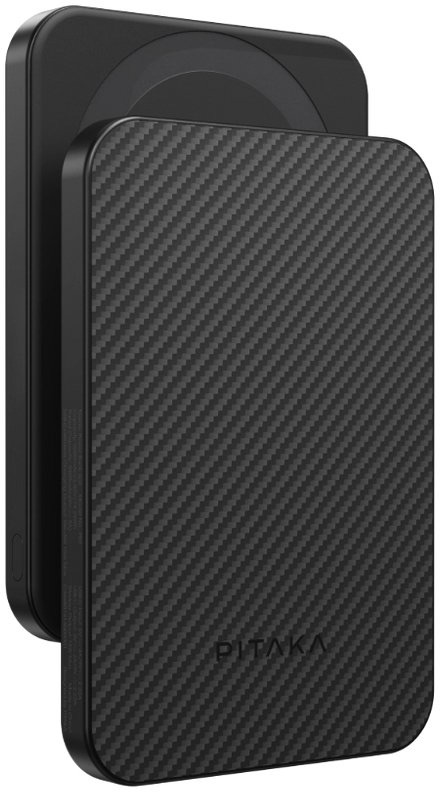 Pitaka Aramid Fiber Magnetic Power Bank QI2 5K Mah Black/Grey 