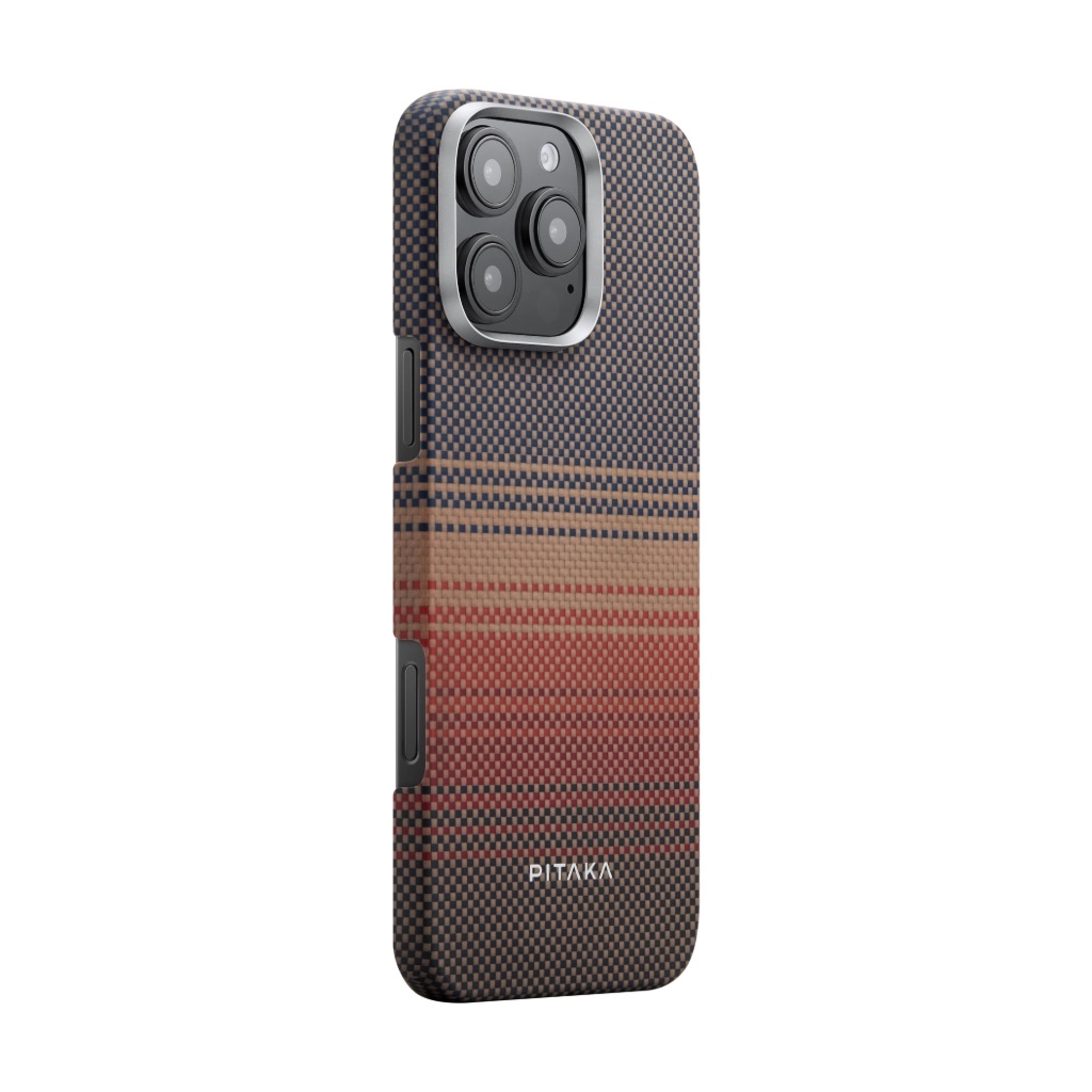 PITAKA TACTILE WOVEN CASE FOR IPHONE 16 PRO MAX-RED/GOLD