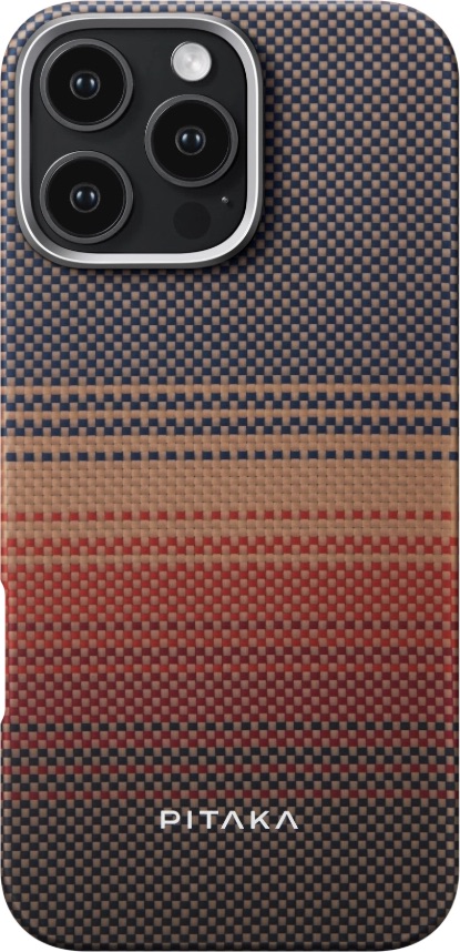 PITAKA TACTILE WOVEN CASE FOR IPHONE 16 PRO MAX-RED/GOLD