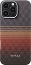 PITAKA TACTILE WOVEN CASE FOR IPHONE 16 PRO MAX-RED/GOLD